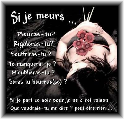 Si je meurs ...
